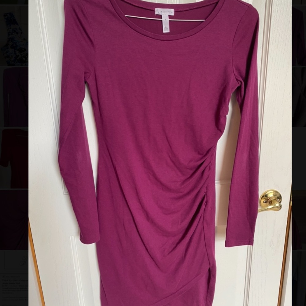 Leith Ruched Long Sleeve Dress